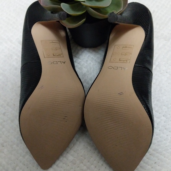 Aldo 7.5 genuine leather pointy pump heel evening - Picture 3 of 8